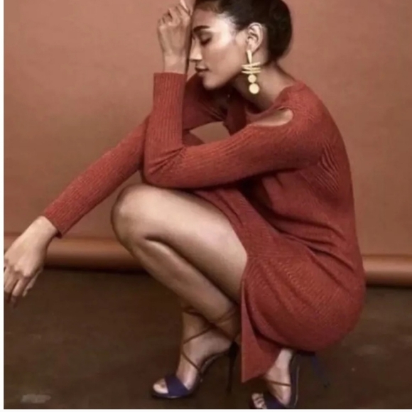 NWT BCBGMAXAZRIA Sweater Slip on Cocktail Knit Mini Dress sz XS - Picture 3 of 11